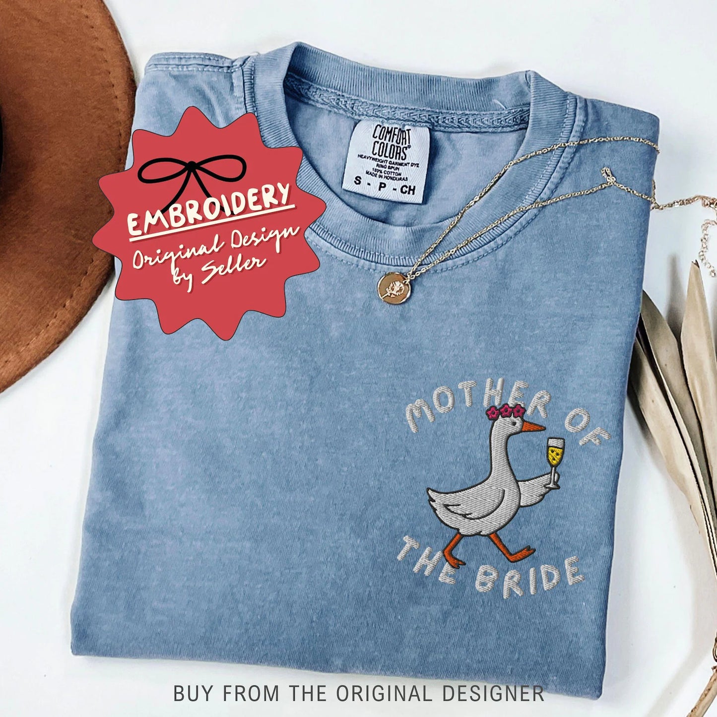 Embroidered Silly Goose Mother of the Bride Comfort Colors Shirt